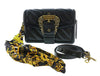 Versace Jeans Couture Black Medium Baroque Buckle Shoulder bag