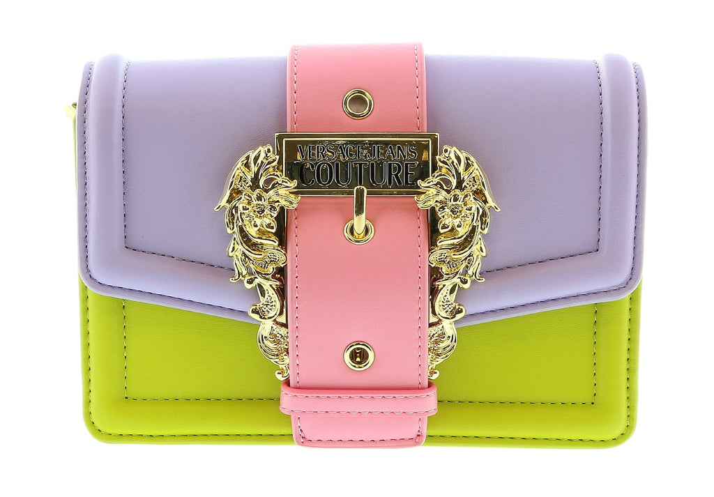 Versace Jeans Couture Citrus/Lilac Small  Baroque Buckle Crossbody bag