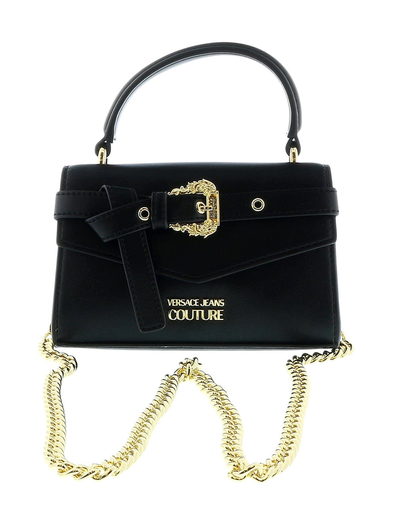 Versace Jeans Couture Black Small  Baroque Buckle Crossbody bag