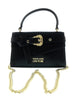 Versace Jeans Couture Black Small  Baroque Buckle Crossbody bag