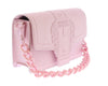 Versace Jeans Couture Baby Pink Small  Baroque Buckle Shoulder bag