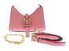 Versace Jeans Couture Baby Pink Small  Baroque Buckle Hobo Bag