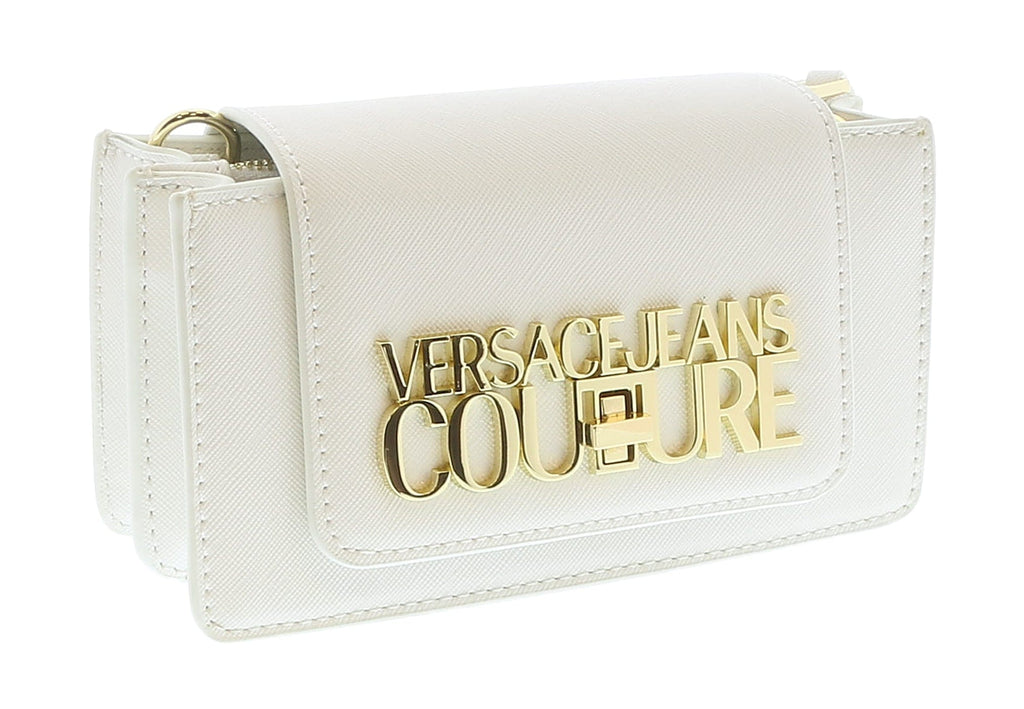 Versace Jeans Couture White Small  Structured Signature Mini bag