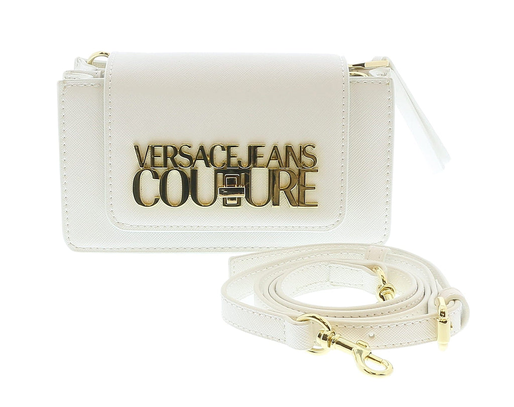 Versace Jeans Couture White Small  Structured Signature Mini bag
