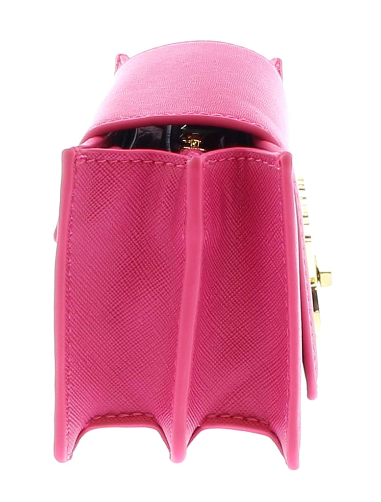 Versace Jeans Couture Hot Pink Small  Structured Signature Mini bag