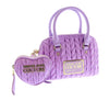 Versace Jeans Couture Lilac Medium Quilted Bugatti Bag