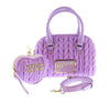 Versace Jeans Couture Lilac Medium Quilted Bugatti Bag