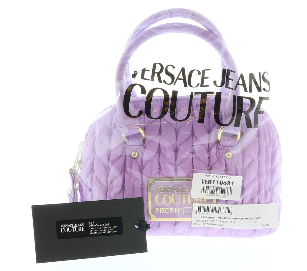 Versace Jeans Couture Lilac Medium Quilted Bugatti Bag