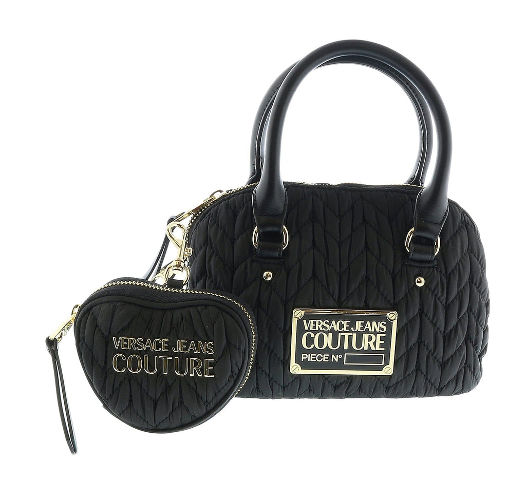 Versace Jeans Couture Black Small  Quilted Bugatti Bag