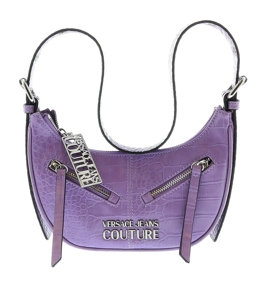 Versace Jeans Couture Lilac Crock Embossed Large Hobo Bag