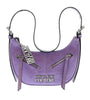 Versace Jeans Couture Lilac Crock Embossed Large Hobo Bag