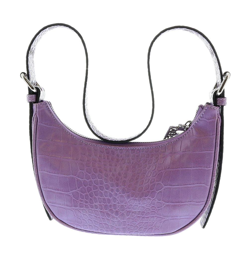 Versace Jeans Couture Lilac Crock Embossed Large Hobo Bag