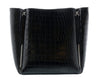 Versace Jeans Couture Black Croc Embossed Shopper Large Tote Bag