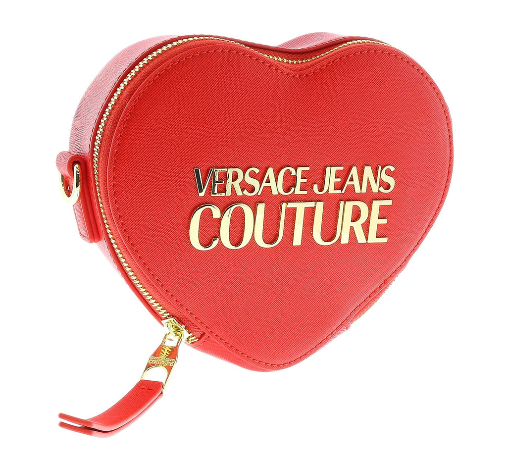 Damaged/Store Return Versace Jeans Couture Red Structured Heart Medium Crossbody bag