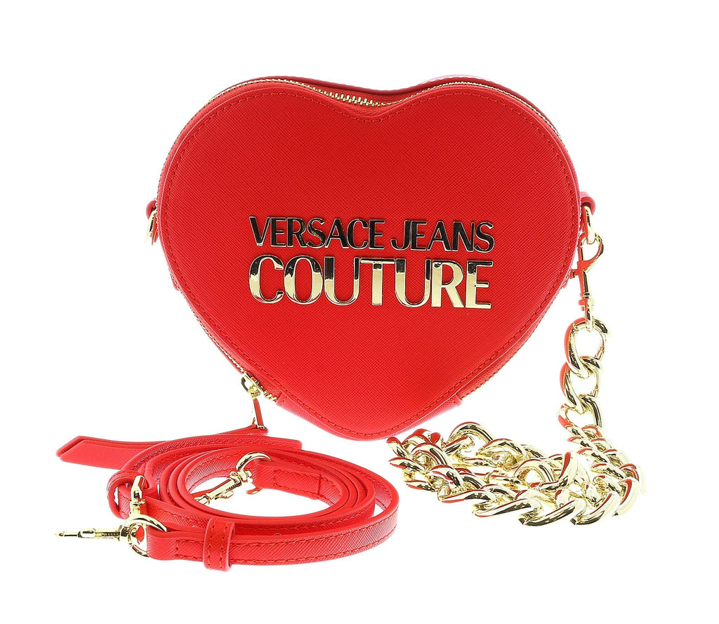 Versace Jeans Couture Red Structured Heart Medium Crossbody bag