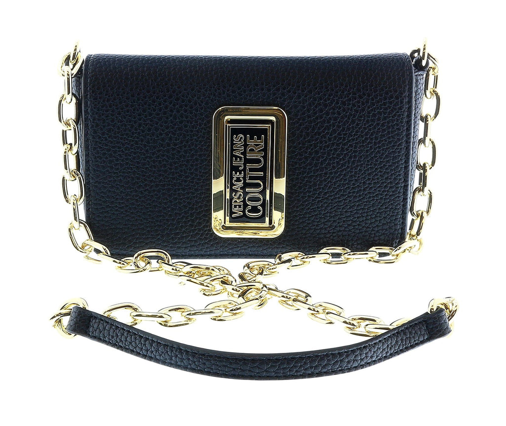 Versace Jeans Couture Black Signature Turn Lock Medium Crossbody bag