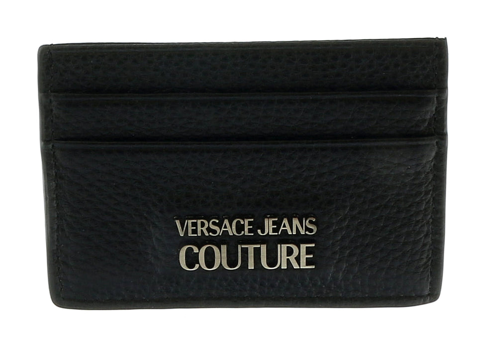 Versace Jeans Couture Black/Silver Small  Classic Flat Cardholder