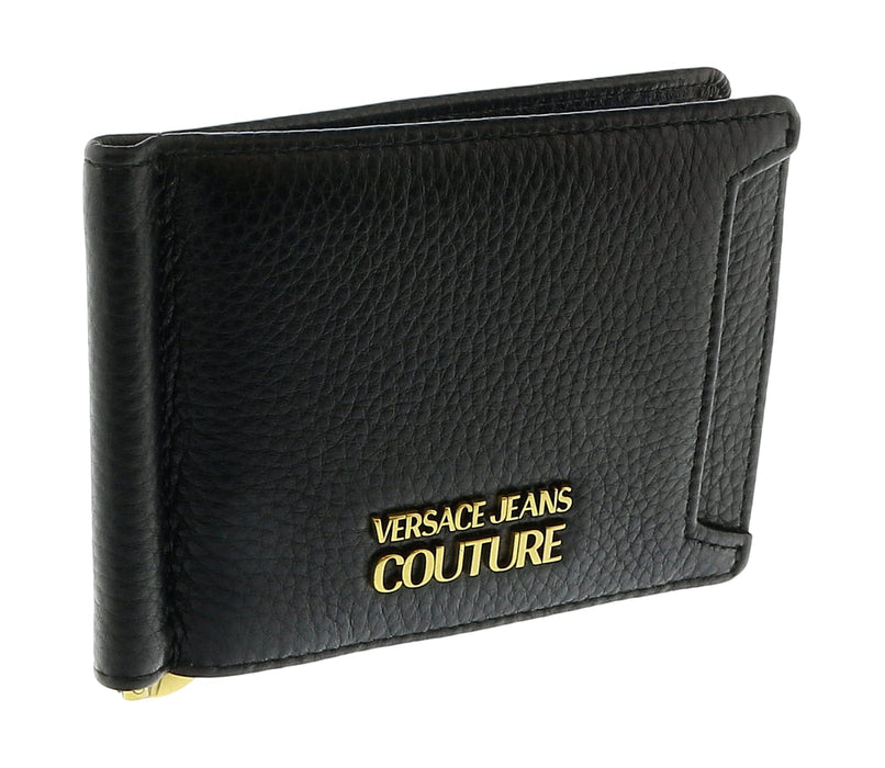 Versace Jeans Couture Black/Gold Small  Classic Bi-Fold  Wallet