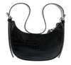 Versace Jeans Couture Black Crock Embossed Large Hobo Bag