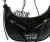 Versace Jeans Couture Black Crock Embossed Large Hobo Bag