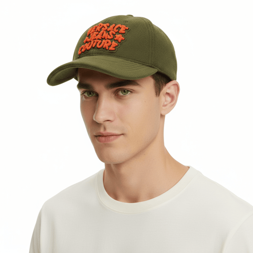 Versace Jeans Couture Dark Olive/Flame Orange  Signature Baseball Cap