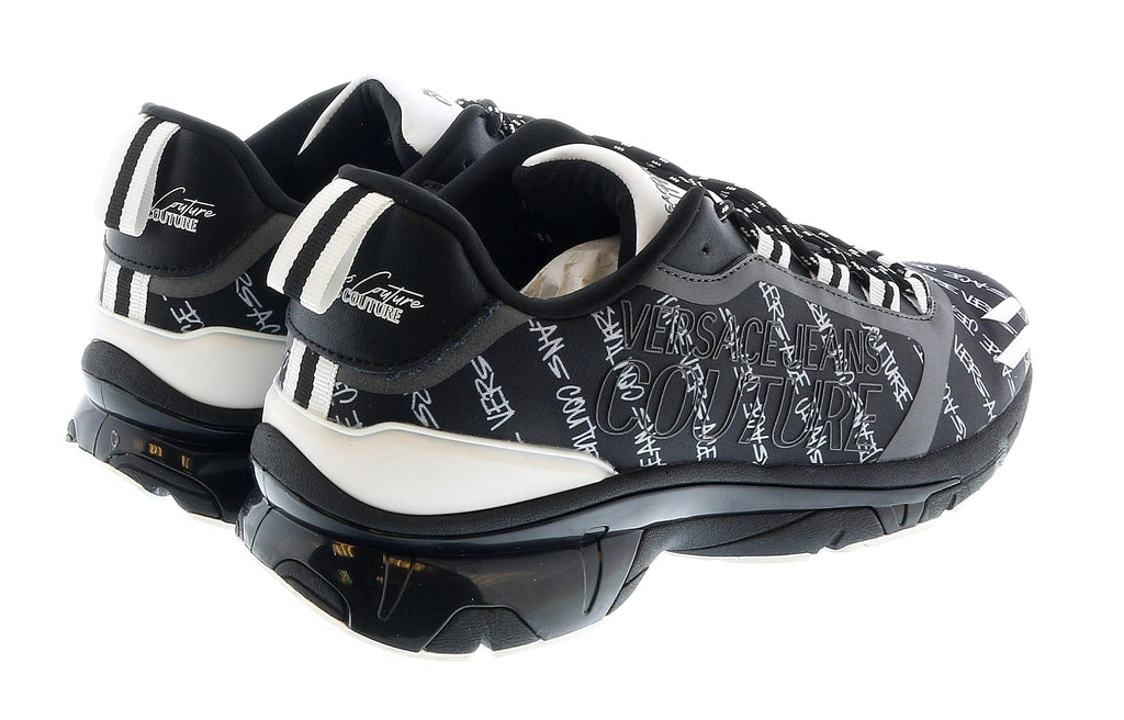 Versace Jeans Couture Black/White Signature Pattern Fashion Sneakers-