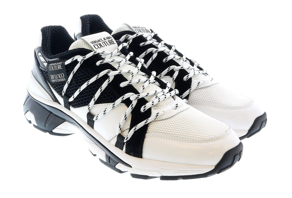 Versace Jeans Couture White/Black Signature Athletic Fashion Sneakers-