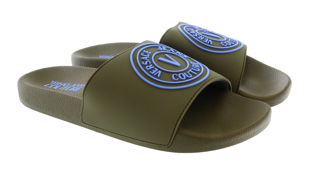 Versace Jeans Couture Army Medallion Logo Pool Slide-