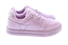 Versace Jeans Couture Fuzzy Lace Up Fashion Lilac Sneakers-