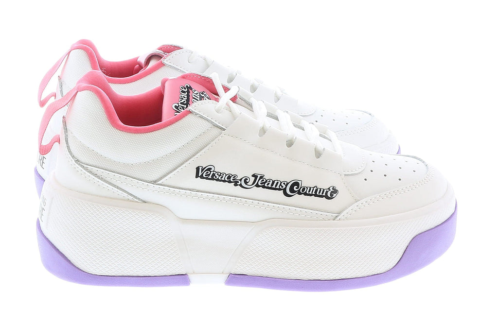 Versace Jeans Couture Signature Heel Low Top White Sneakers-