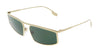 Burberry  Ruby Light Gold Rectangular Full Rim Sunglasses