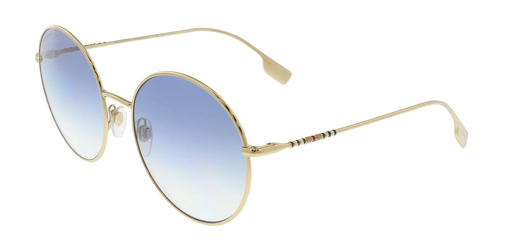 Burberry  Pippa Light Gold Round  Full Rim Sunglasses
