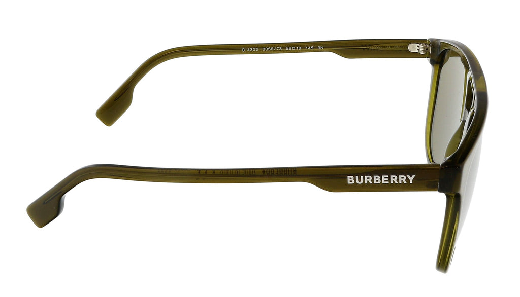 Burberry 0BE4302 335673 Olive Green Square Full Rim Sunglasses