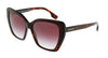 Burberry  Top Check Red Havana Cat Eye Full Rim Sunglasses