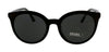 Prada 0PR 02XSF 1AB5S0 Round Black Black Sunglasses