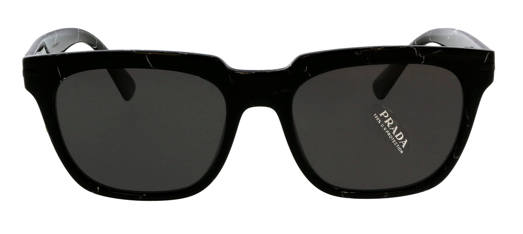 Prada 0PR 04YS 05W731 Rectangular Black Marble Black Sunglasses