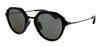 Prada  Round Black Black Sunglasses