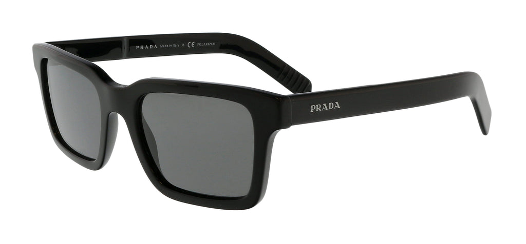 Prada  Rectangular Black Black Sunglasses