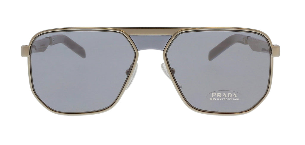 Prada 0PR 60WS VAE09M Square Matte Silver Silver Sunglasses