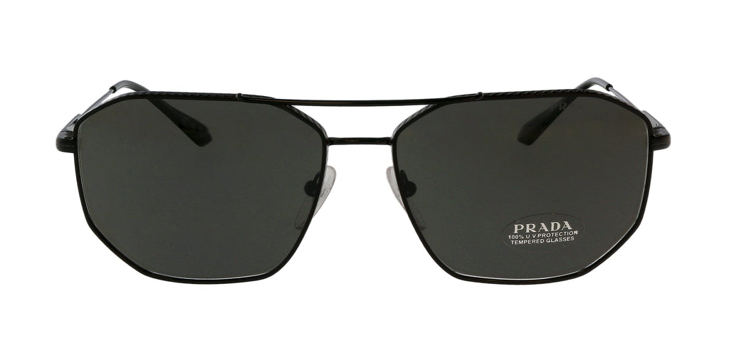 Prada 0PR 64XS 1AB731 Aviator Grey Grey Sunglasses