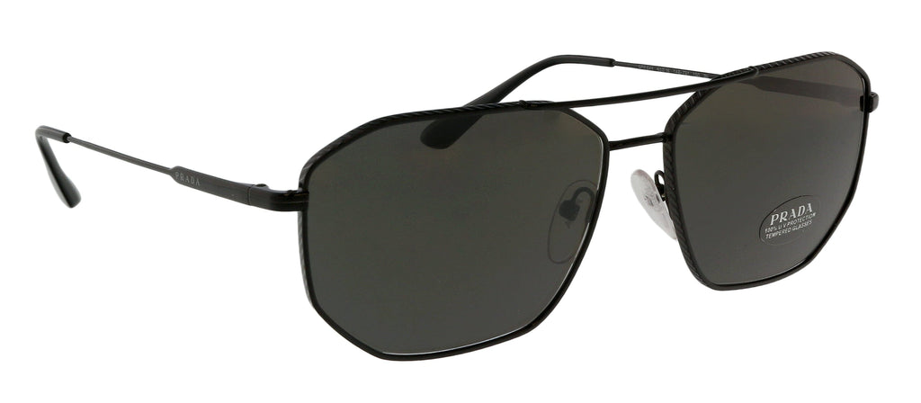 Prada 0PR 64XS 1AB731 Aviator Grey Grey Sunglasses