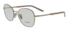 Prada  Full Rim Pale Gold/Talco Round Eyeglasses