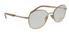 Prada 0PR 64YV 17A1O1 Full Rim Pale Gold/Alabaster Round Eyeglasses