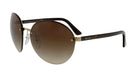 Prada 0PR 68VS ZVN6S1 Oval Gold Gold Sunglasses