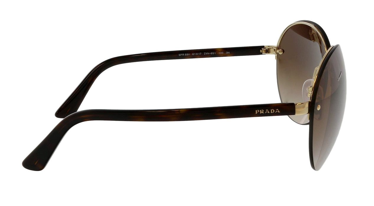 Prada 0PR 68VS ZVN6S1 Oval Gold Gold Sunglasses