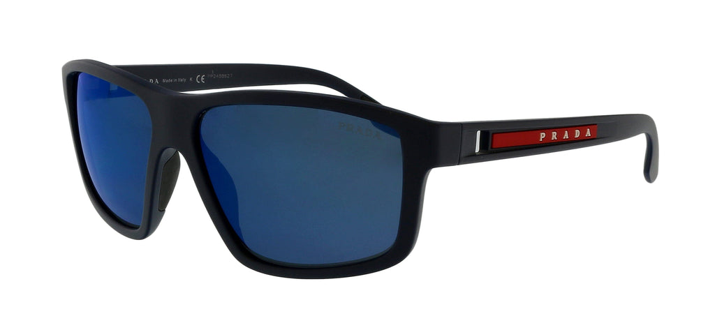 Prada  Rectangular Blue Rubber Blue Sunglasses