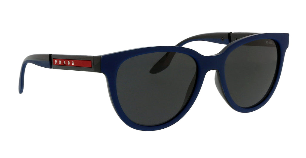 Prada 0PS 05XS 02S06F Oval Navy Rubber / Black Blue Sunglasses