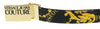 Versace Jeans Couture Black/Gold Signature Plate  Buckle  Adjustable  Belt-