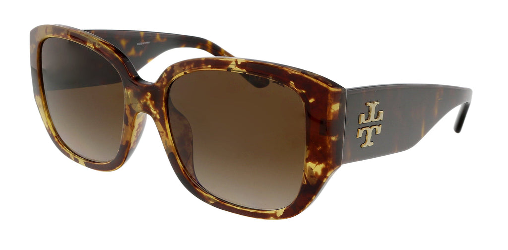 Tory Burch  Square Dark Tortoise Brown Sunglasses