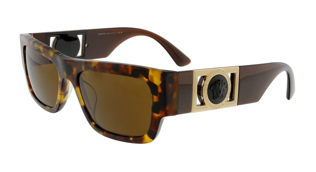 Versace  Rectangular Havana Brown Sunglasses